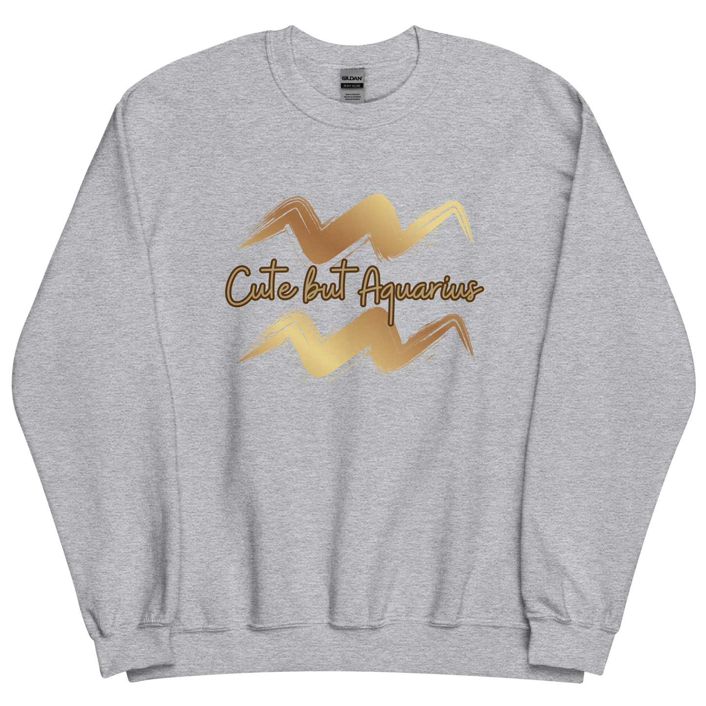 Sport grey sweatshirt with "Aquarius" Original Nine-29 Design