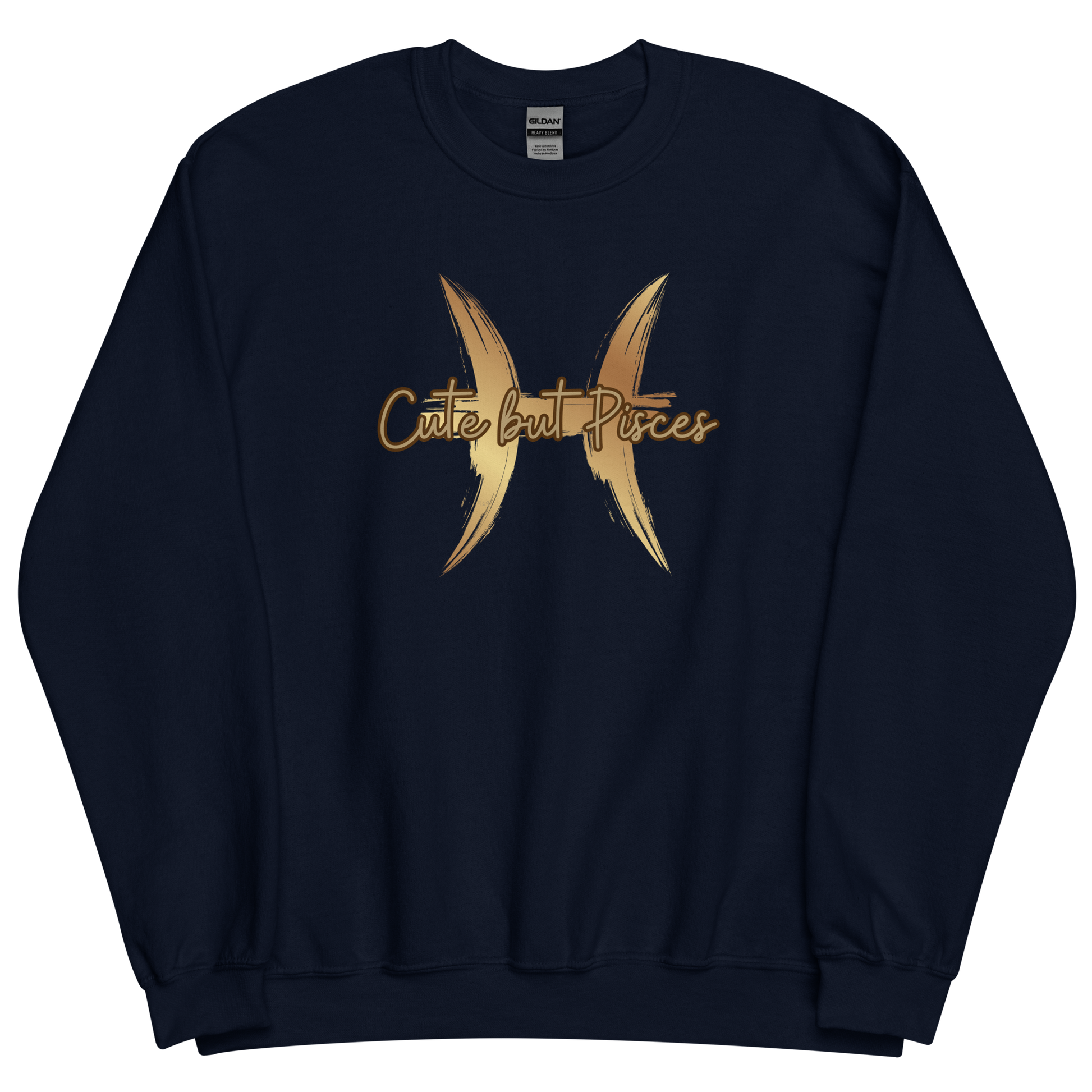 Navy sweatshirt with "Pisces" Original Nine-29 Design