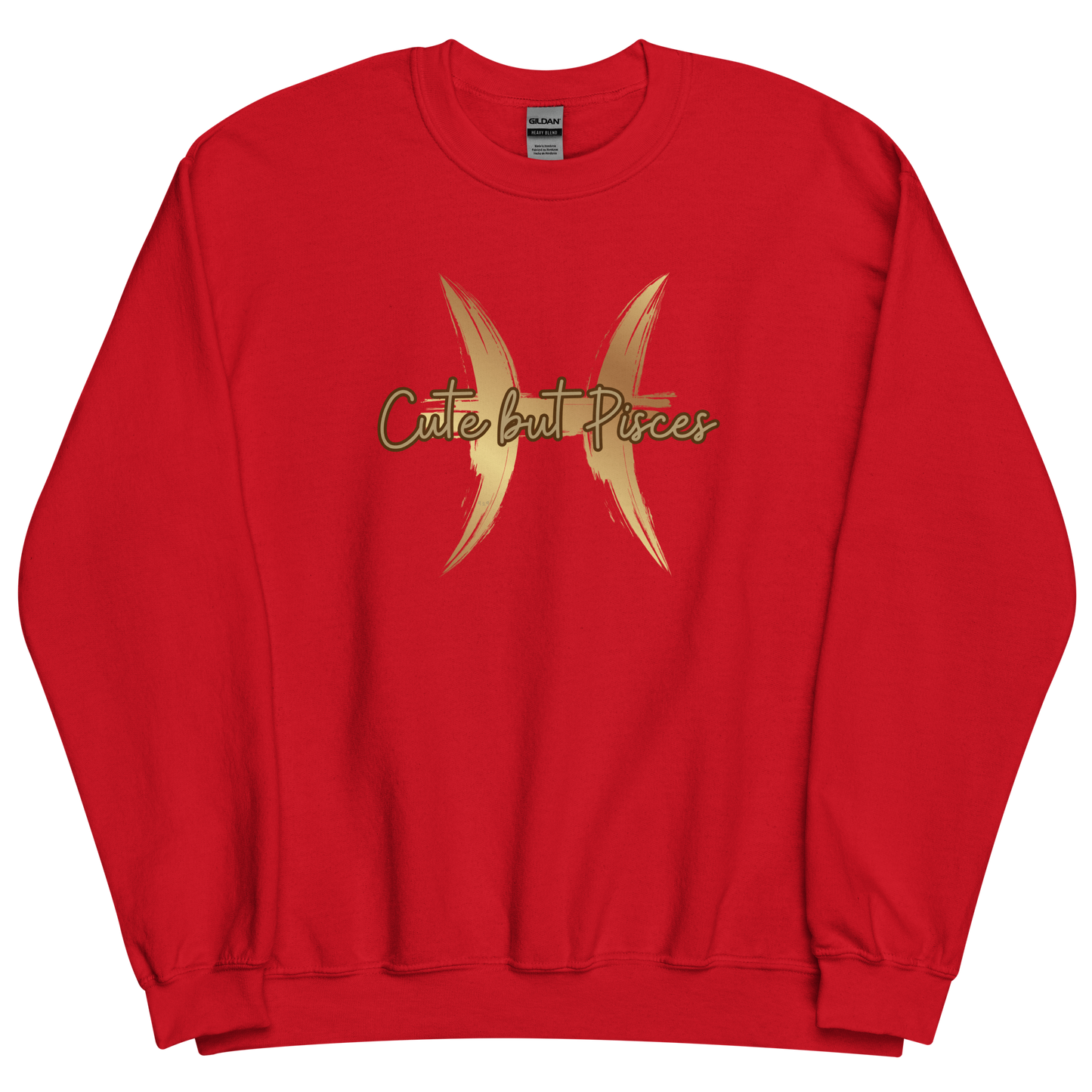 Red sweatshirt with "Pisces" Original Nine-29 Design