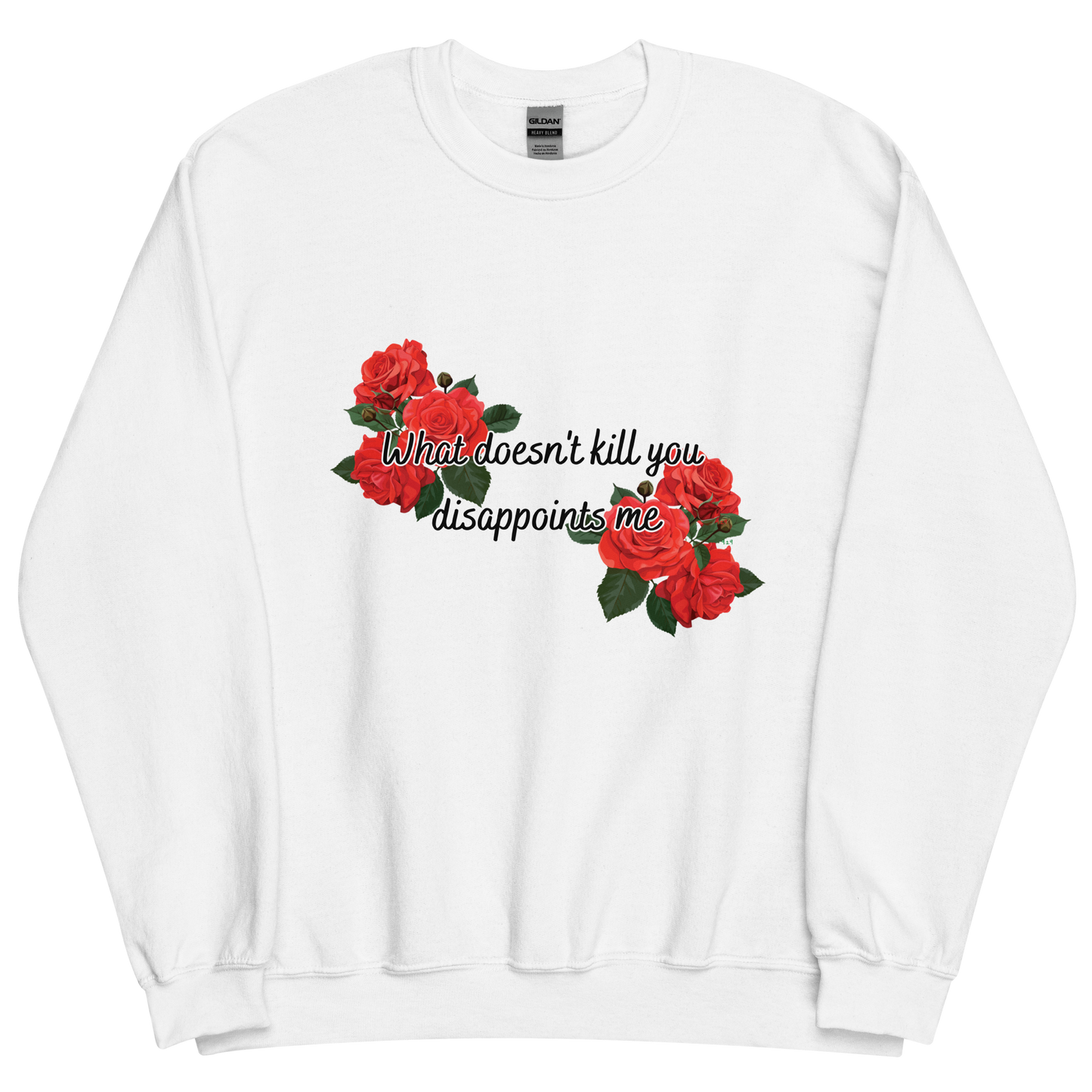 White sweatshirt with "WDKY" Original Nine-29 Design