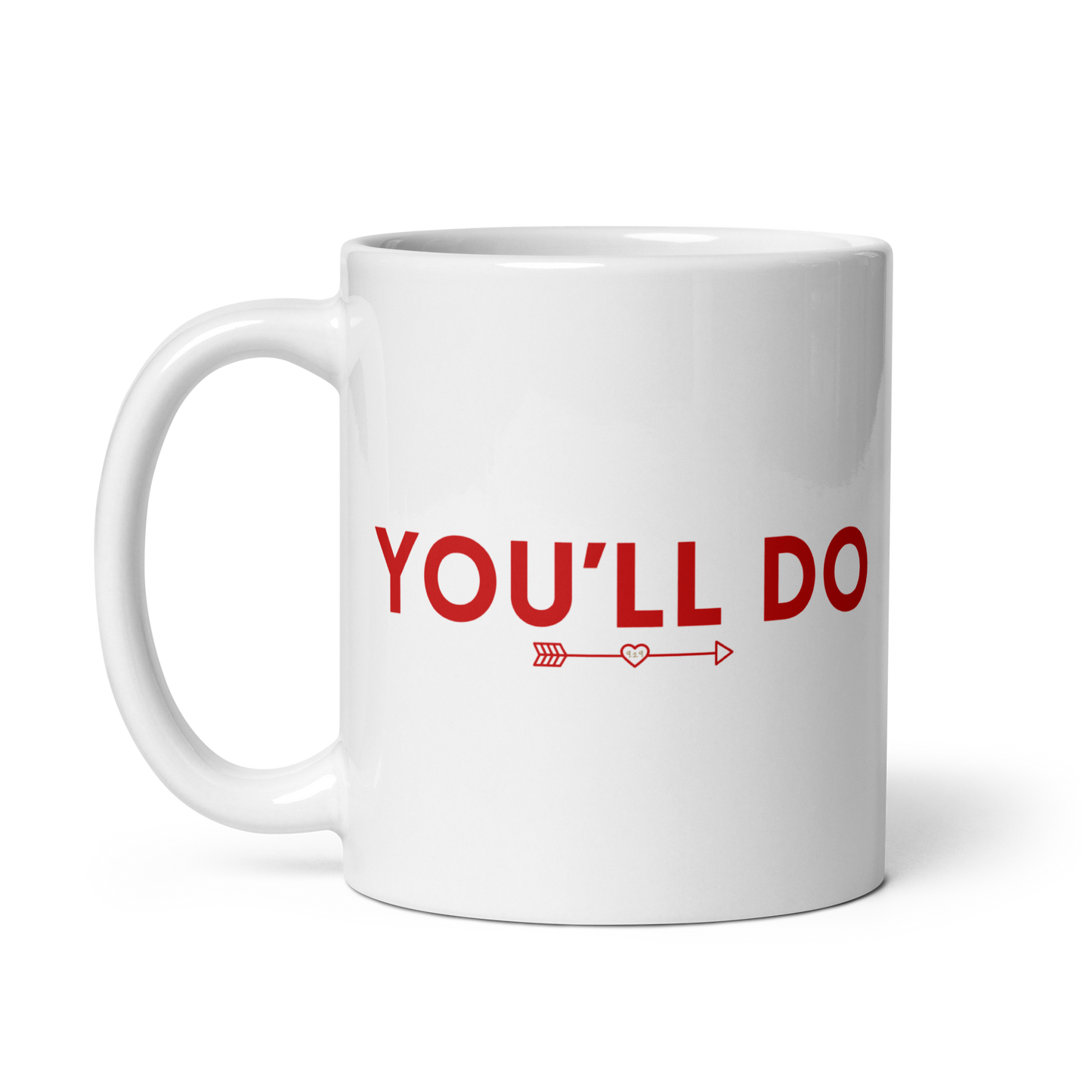 White mug with "You'll do" Original Nine-29 Design