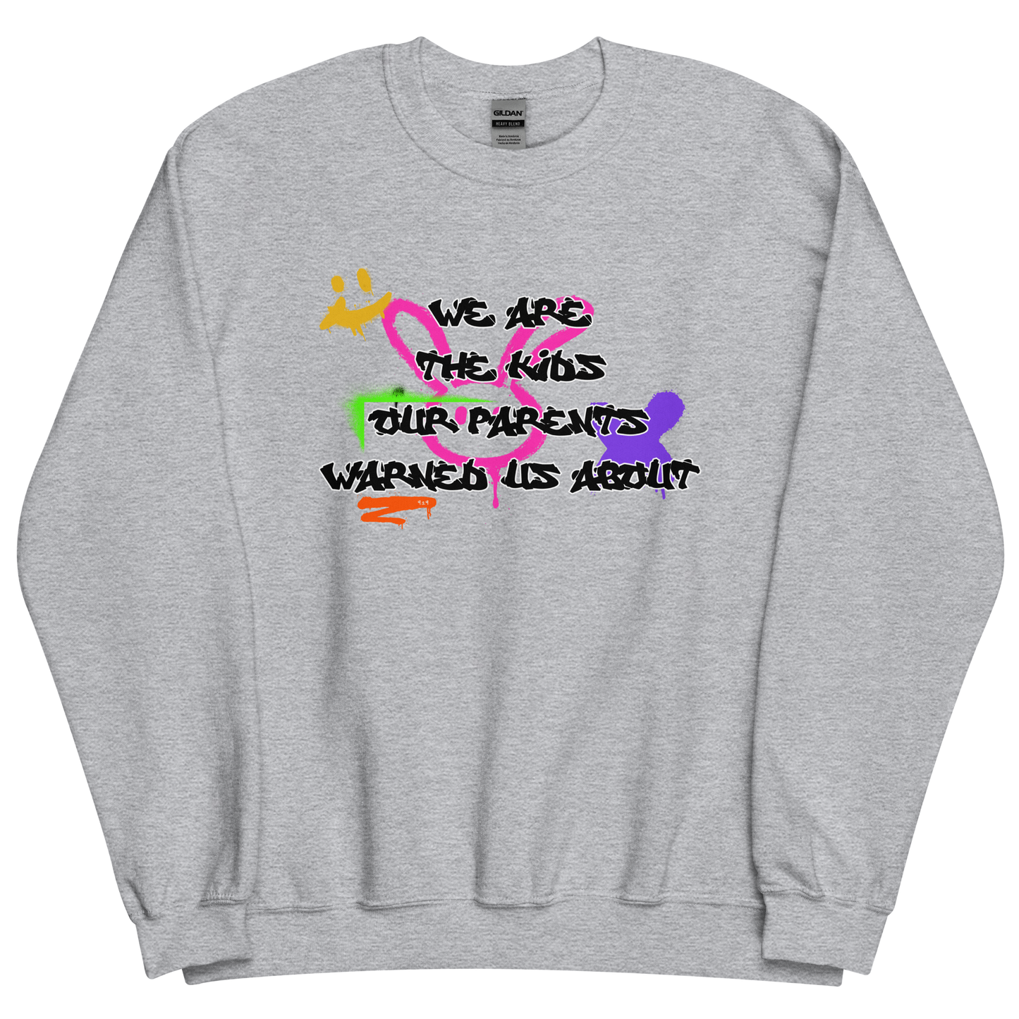 Sport grey sweatshirt with "Bad kids" Original Nine-29 Design