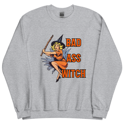 Sport grey sweatshirt with "Bad witch" Original Nine-29 Design