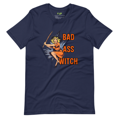 Navy t-shirt with "Bad Witch" Original Nine-29 Design