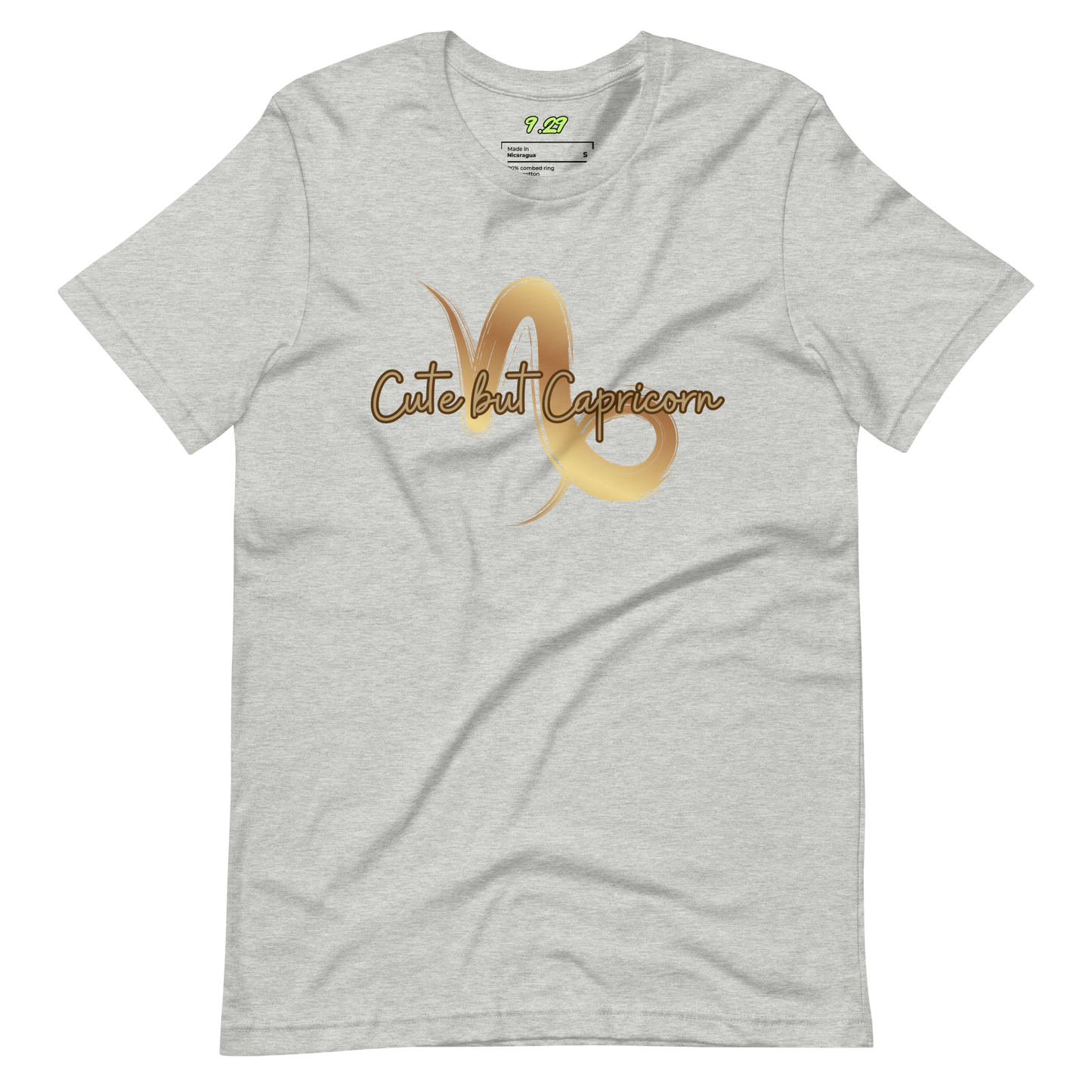 Athletic heather t-shirt with "Capricorn" Original Nine-29 Design