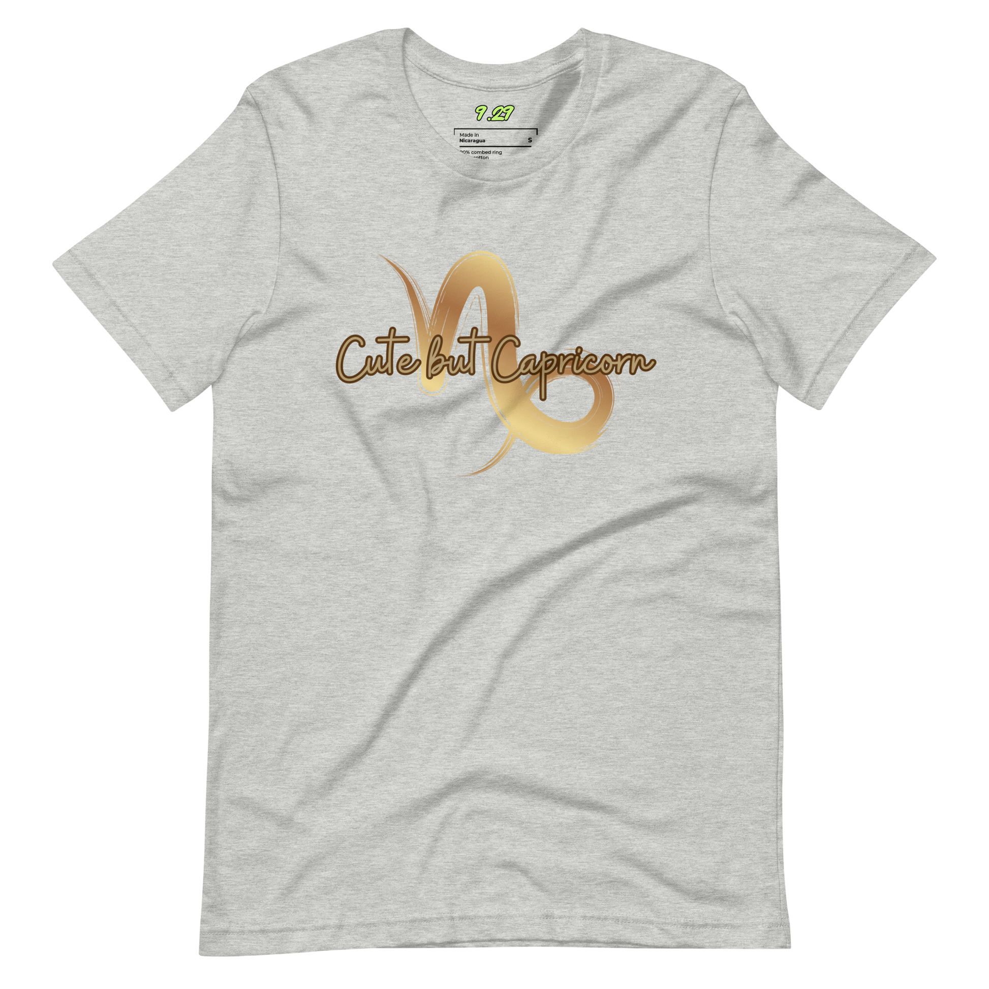 Athletic heather t-shirt with "Capricorn" Original Nine-29 Design