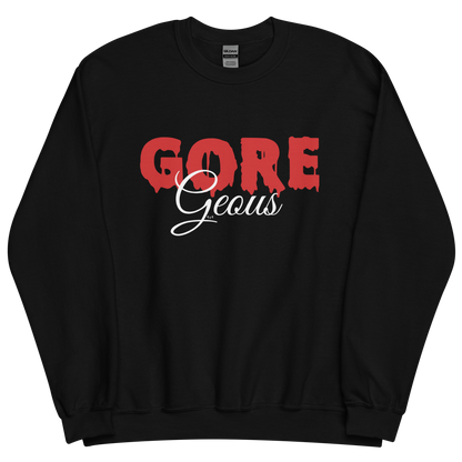 Black sweatshirt with "GOREGeous" Original Nine-29 Design