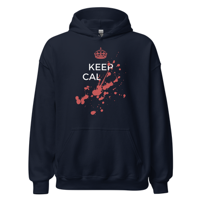 Navy Hoodie with Savage "Keep Calm" Original design by Nine-29 Design