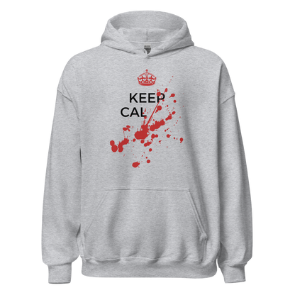 Sport grey Hoodie with Savage "Keep Calm" Original design by Nine-29 Design