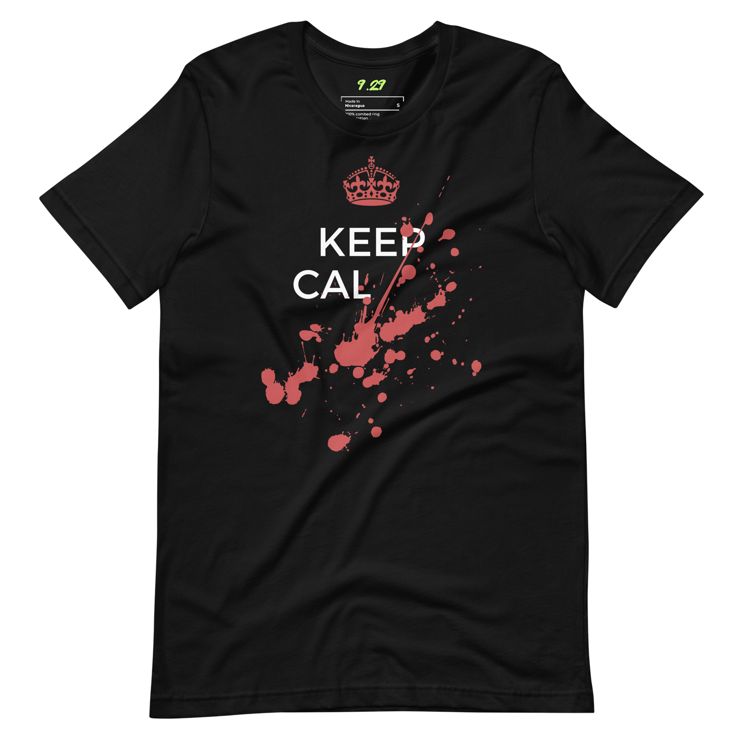 Black t-shirt with Savage "Keep Calm" Original design by Nine-29 Design