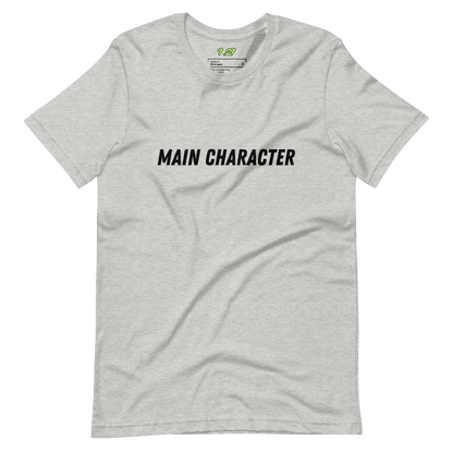 Athletic heather t-shirt with "Main character" Original Nine-29 Design