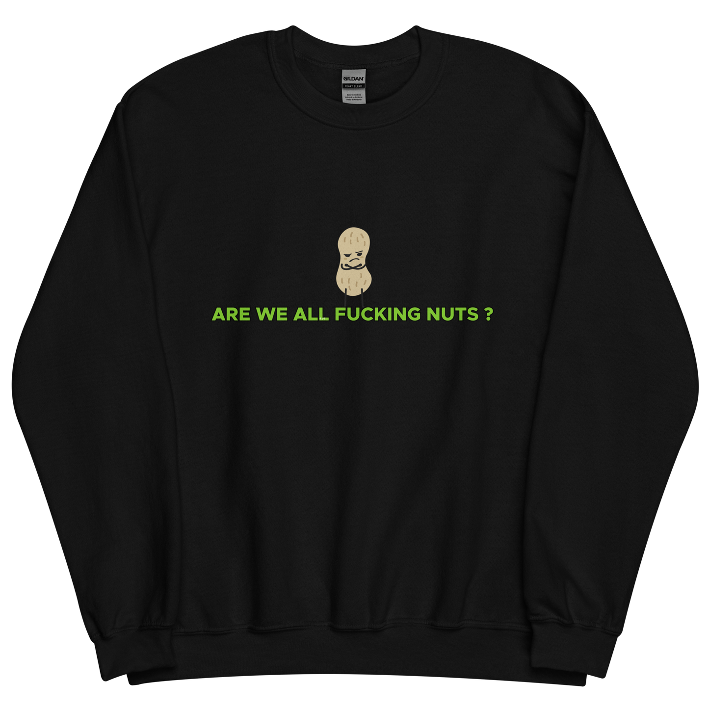 Black sweatshirt with "Nuts" Original Nine-29 Design