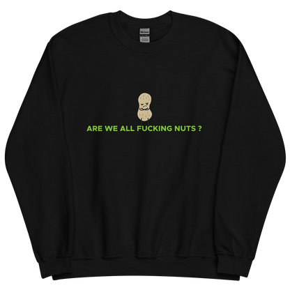 Black sweatshirt with "Nuts" Original Nine-29 Design