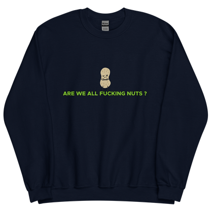 Navy sweatshirt with "Nuts" Original Nine-29 Design