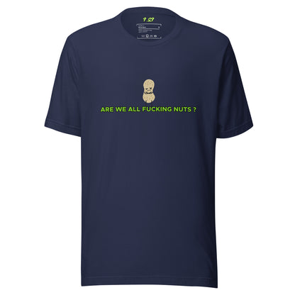 Navy t-shirt with "Nuts" Original Nine-29 Design