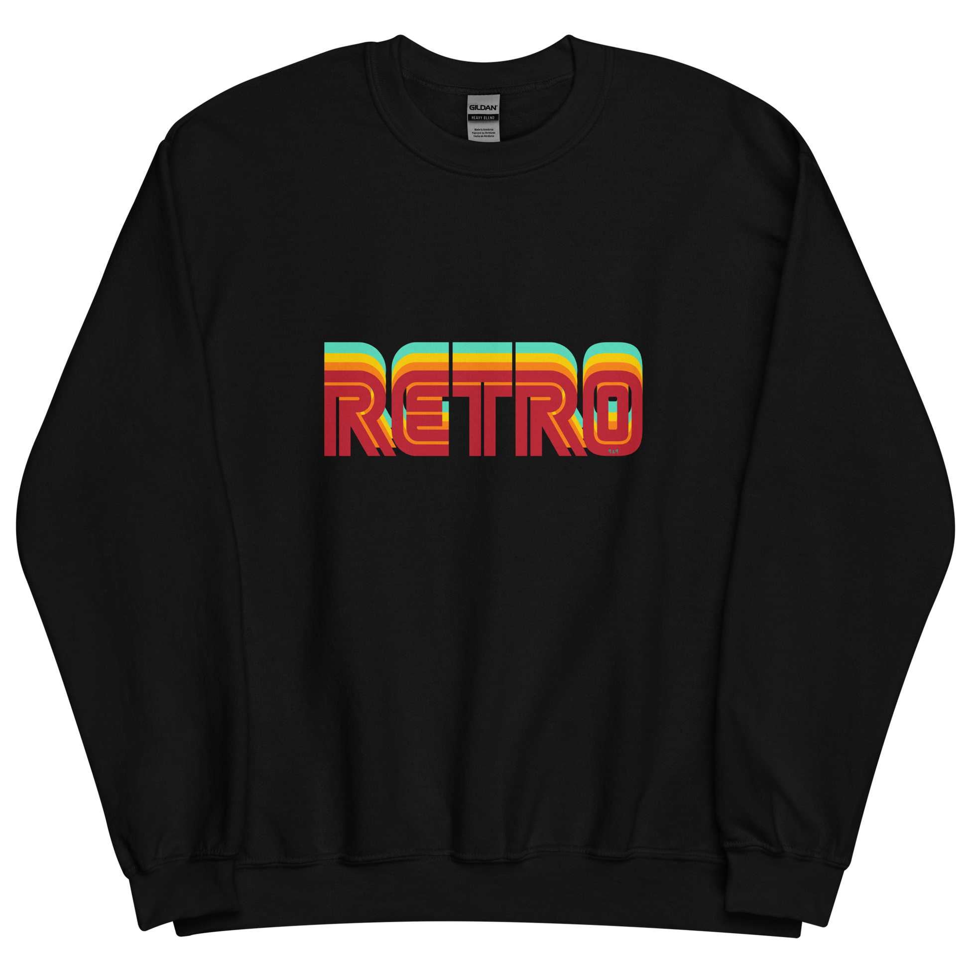 Black sweatshirt with "RETRO" Original Nine-29 Design