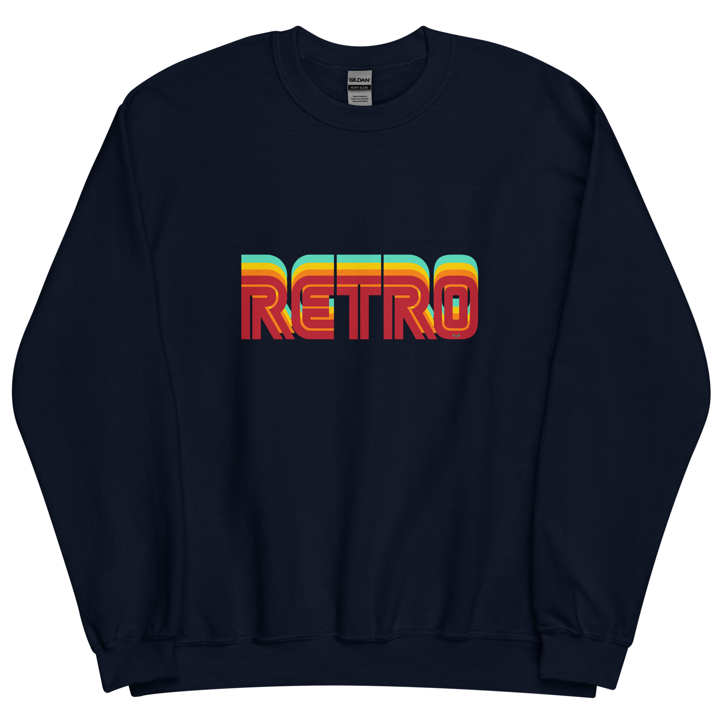 Navy sweatshirt with "RETRO" Original Nine-29 Design