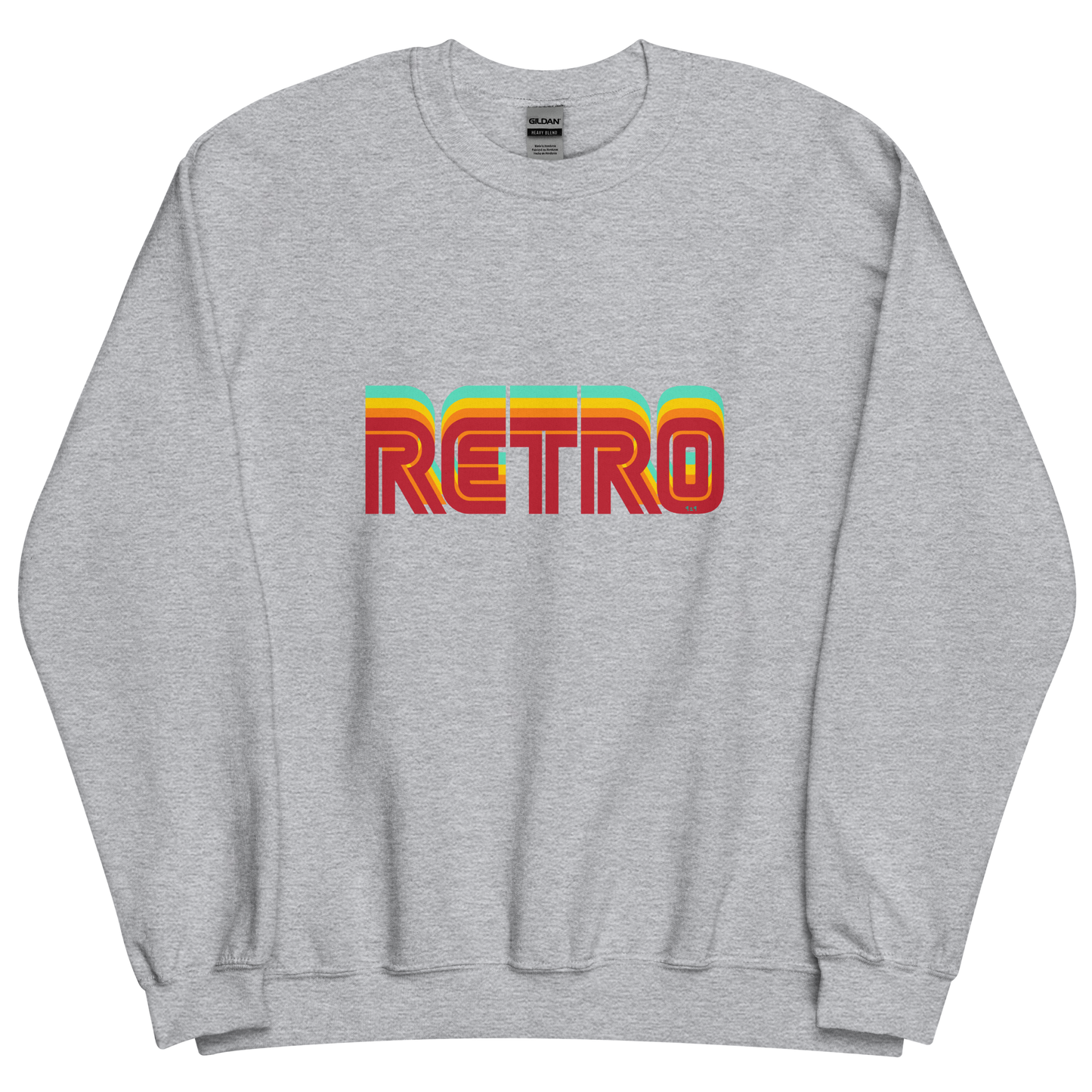 Sport grey sweatshirt with "RETRO" Original Nine-29 Design