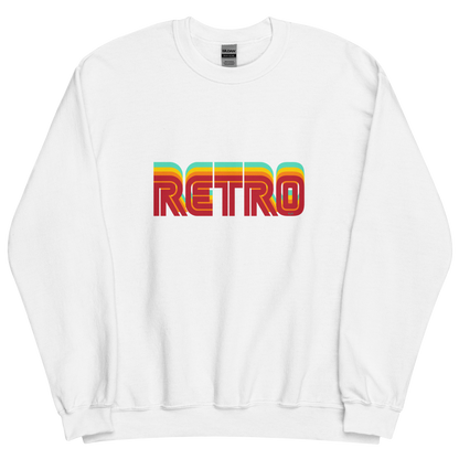 White sweatshirt with "RETRO" Original Nine-29 Design