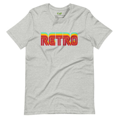 Athletic heather t-shirt with "RETRO" Original Nine-29 Design