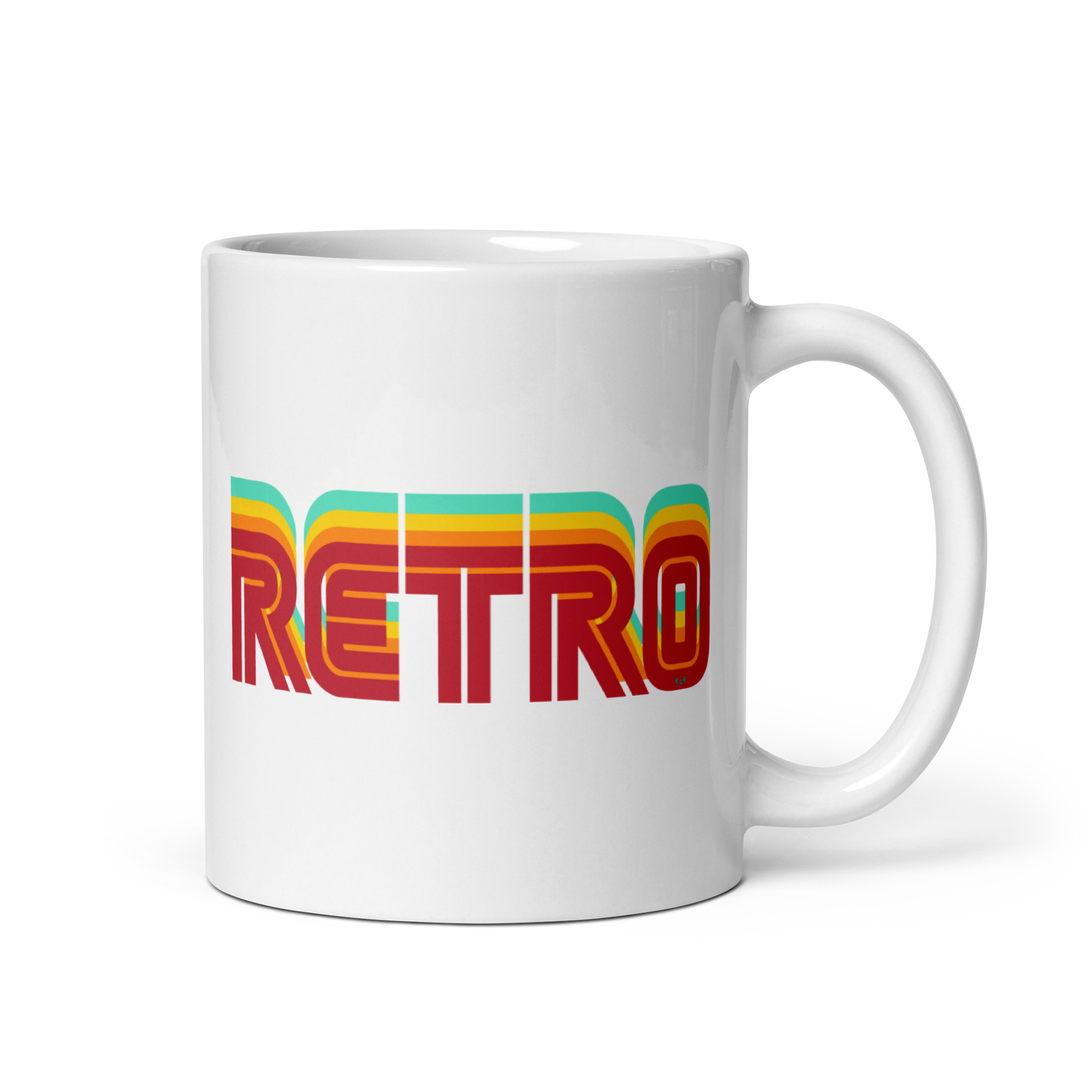 White mug with "RETRO" Original Nine-29 Design