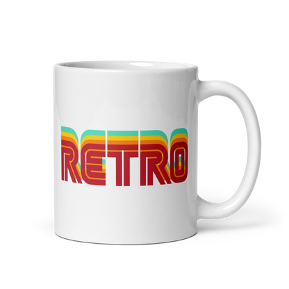 White mug with "RETRO" Original Nine-29 Design