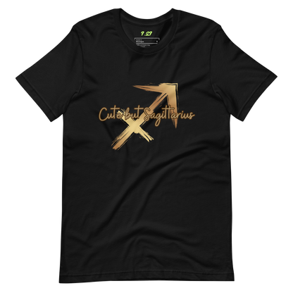 Black t-shirt with "Sagittarius" Original Nine-29 Design