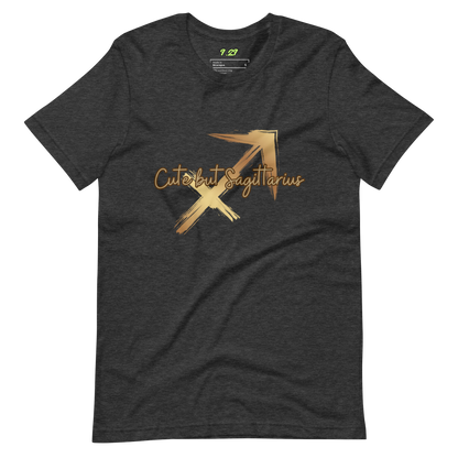 Dark grey heather t-shirt with "Sagittarius" Original Nine-29 Design