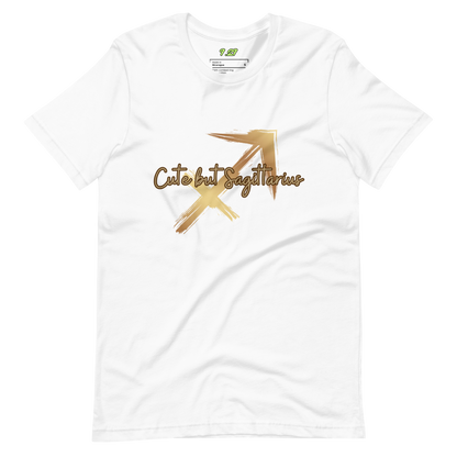 White t-shirt with "Sagittarius" Original Nine-29 Design