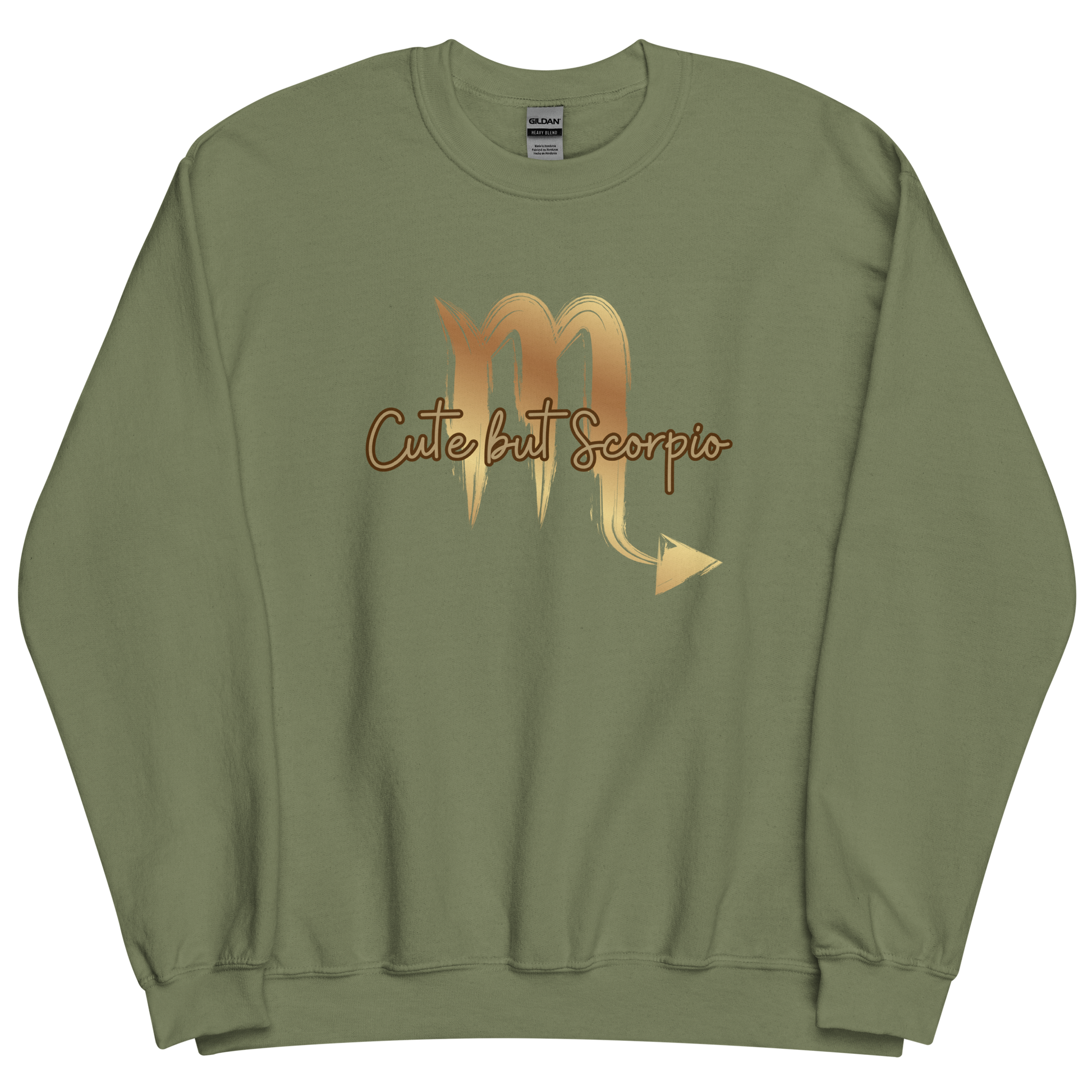 Military green sweatshirt with "Scorpio" Original Nine-29 Design