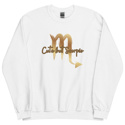 White sweatshirt with "Scorpio" Original Nine-29 Design