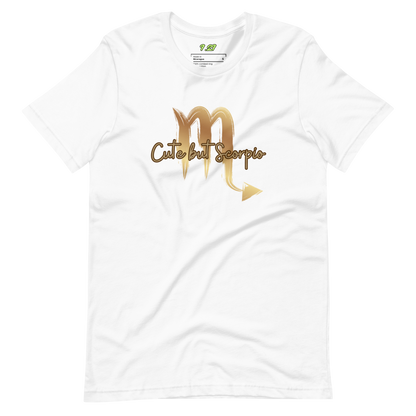 White t-shirt with "Scorpio" Original Nine-29 Design