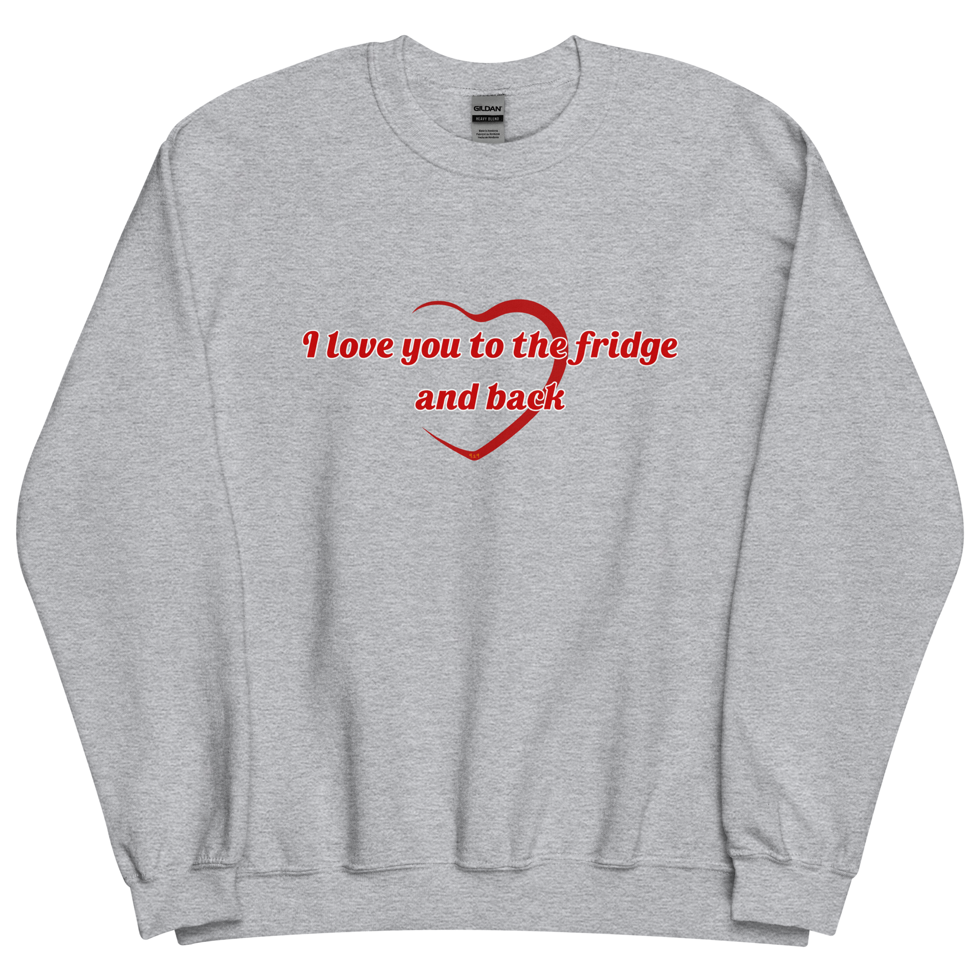 Sport grey sweatshirt with "To the fridge" Original Nine-29 Design