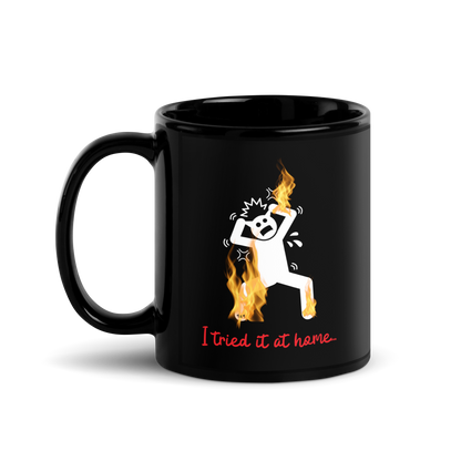 Black mug with "Tried it" Original Nine-29 Design